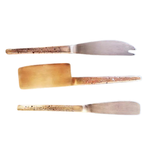 ชุดชีสโลหะสีทองดีไซน์หรูหรา พร้อมที่ตัดชีสแบบด้ามยาวทรงเพรียวบาง สำหรับใช้ในบ้านและโรงแรม - Product Image 6