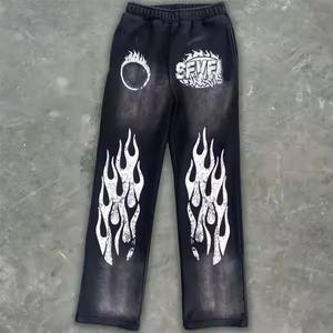 Survêtement sérigraphié pour hommes de haute qualité Logo personnalisé Street Wear français éponge Stone Wash Survêtements pour hommes survêtement Vintage - Product Image 3