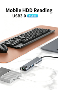 <span class=keywords><strong>Hub</strong></span> <span class=keywords><strong>USB</strong></span> <span class=keywords><strong>C</strong></span> 8 en 1 con HDMI 4K, PD 100W, Ethernet, <span class=keywords><strong>USB</strong></span> 3.0, SD, TF, Adaptador Multipuerto para MacBook, Laptop, iPad Pro - Product Image 6