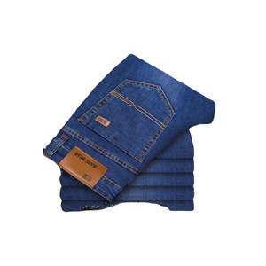 Jeans para Hombre, Estilo Casual Elegante, Talla XL Plus, Tejido Sólido, Suavizante, Cintura Media, Transpirables, Resistentes al Viento, Ecológicos, Lavados, de Secado Rápido, con Logotipo en la Cintura - Product Image 2