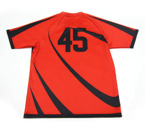 Maillot de rugby à manches courtes pour hommes, maillot de football tactile respirant, ensemble d'uniformes imprimés pour adultes de grande taille, OEM, vente en gros - Product Image 4