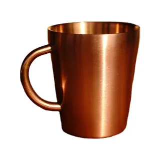 Bestseller 450ml Cocktail becher Kaffeetasse Edelstahl Moskau Maultier becher Kupfer Bier becher mit Griff