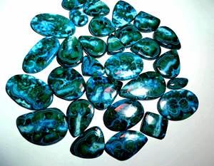 Natural Gemstone <b>Malachite</b> Chrysocolla Cabochon Loose Gemstone Cabochon Semi Precious Gemstone for <b>Jewellery</b> Making - Product Image 4