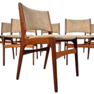 Modern Eco-Friendly Lightweight Dining Chairs with Teak Wood <b>Frame</b> and Wood Upholstery for Villa and Home Use - Product Image 3