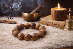 Bulk 18 mm Sandalwood <b>beads</b> <b>bracelet</b> <b>for</b> Meditation & Yoga - Product Image 2