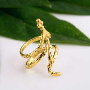 New Latest Design Boho Swirl Armor <b>Ring</b> Tribal Brass <b>Rings</b> Women 18k Gold Plated Floral <b>Statement</b> Jewelry Wholesale/OEM/ODM - Product Image 2