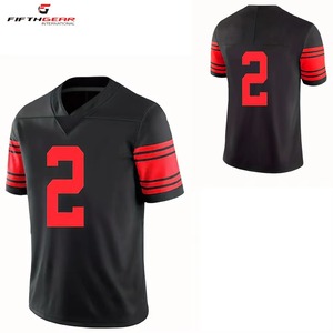 Maillot de football américain ample de qualité supérieure 2025 T-shirt en maille brodée à séchage rapide - Product Image 6