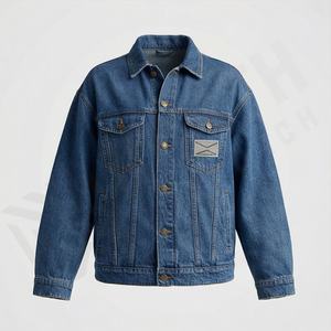 Veste en jean délavée pour femmes, manches longues, coton, écologique, séchage rapide, décorations boutonnées, taille personnalisée XL, hiver - Product Image 1