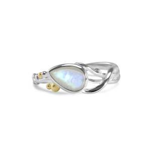 New Arrival 2025 Teardrop Rainbow <b>Moonstone</b> Rings <b>Jewellery</b> 925 Sterling Silver Designer Rings Gift for Her, Wife, Bride Wear - Product Image 4