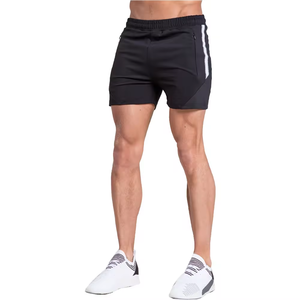 2024 verde oliva doble capa nuevos hombres atléticos Casual Jogger pantalones cortos bolsillos secado rápido ropa activa pantalones cortos para correr - Product Image 6