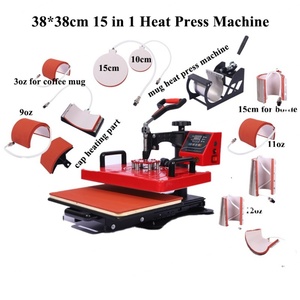 Presse à chaud Bheng 15 en 1, 29x38 cm, semi-automatique, pour t-shirts, mugs, casquettes, assiettes, tapis de souris - Product Image 6
