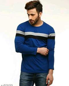 Camiseta de Cuello Redondo de Algodón Suvin Premium para Hombre, Estampado Elegante, Estilo Casual Regular, Cómoda, Patrones Únicos para Uso Diario - Product Image 4
