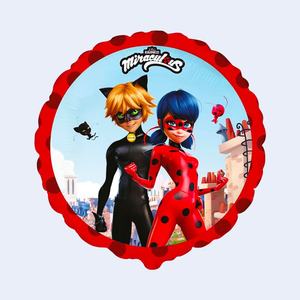 Ballon en aluminium Miraculous Ladybug 45 cm, décoration de fête, lot de 2 - Product Image 1