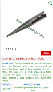 เครื่องมือเครื่องเพชรพลอยอลูมิเนียมเรียวแบบแมนเดรล521A GS ซ้ายหรือขวาสำหรับเครื่องมือเครื่องประดับ - Product Image 2