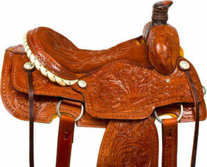 La mejor calidad Western Barrel Racing Horse Saddle Tack Western Pleasure Trail Cowboy Leather Tack Horse Barrel Saddle - Product Image 2