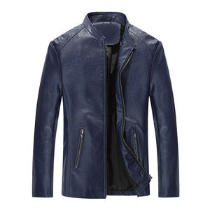 Wholesale Sale Fashion <b>Men's</b> Motorcycle Pu Leather <b>Jacket</b> in Stock - Product Image 6