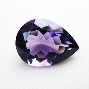 Pierre précieuse semi-précieuse en vrac, améthyste violette naturelle, forme poire, pierres précieuses, taille personnalisée disponible, pierre de naissance de février - Product Image 1