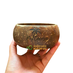 Tazón de cáscara de coco para batido ecológico pulido con cuchara Vajilla de coco real resistente al calor para comidas veganas - Product Image 4