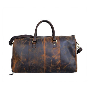 Sacs de voyage en cuir véritable de luxe faits à la main Logo personnalisé - Léger Durable Fermeture à glissière Grande capacité Sac de voyage pour hommes - Product Image 2