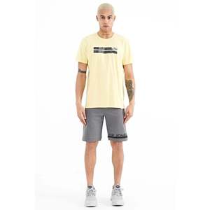 T-shirt imprimé pour homme TOMMYLIFE Peter à col rond, coupe standard, 88204, haut décontracté à manches courtes en mélange de coton premium, rouge - Product Image 5