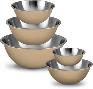 Ensemble de bols abordables en acier inoxydable de qualité supérieure avec utilisation polyvalente pour les besoins quotidiens de la cuisine et des repas à la maison - Product Image 1