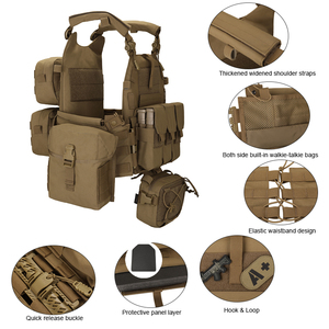 معدات تدريب ماستاك أداة تكتيكية خفيفة الوزن حامل لوحة هجوم نايلون قابل للتعديل وحدات كامو سترة تكتيكية - Product Image 4