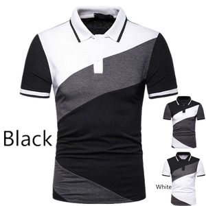 Polo décontracté à manches courtes pour hommes, T-Shirt de couleur avec coutures, T-Shirt Polo ample pour hommes, Offre Spéciale - Product Image 2