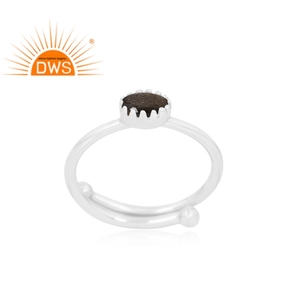 Best Selling 925 Sterling Silver Natural Gold Sheen <b>Obsidian</b> Gemstone Ring Custom <b>Jewelry</b> For Women Gift For Her - Product Image 1