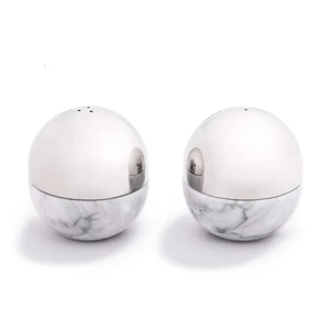 Mrable Steel Spherical Spice Jar <b>Herb</b> Spice Tools Hot Selling Salt and Pepper Shaker Round Shape Steel Salt & Pepper Shaker - Product Image 1