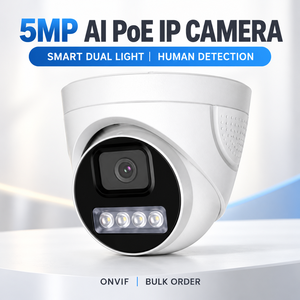 กล้องไอพี 5MP PoE AI การตรวจจับมนุษย์ สมาร์ท ดูอัลไลท์ ไนท์วิชั่น ONVIF กล้องวงจรปิดกลางแจ้ง กล้องรักษาความปลอดภัย ขายส่ง - Product Image 1