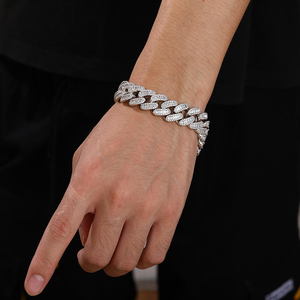 ห่วงโซ่หนาชุบทอง14K/18K ห่วงโซ่แบบคิวบาตะขอเพชรสำหรับปลูกในห้องปฏิบัติการแบบแบนสไตล์ไมอามี่สำหรับงานแต่งงานเครื่องประดับฮิปฮอปทุกเพศ - Product Image 4