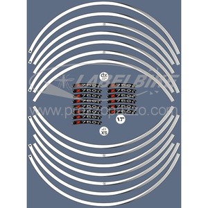 Kit de bandes adhésives pour moto KAWASAKI Z750, autocollants blancs compatibles avec jantes 17 pouces - Product Image 1