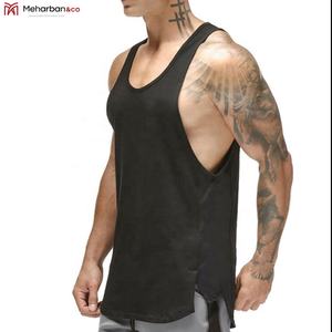 Camiseta sin mangas de tela deportiva con logotipo personalizado para gimnasio, camiseta sin mangas para entrenamiento físico de secado rápido para culturista para hombre - Product Image 2