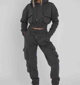 Nouveau survêtement 2025 Crop pour survêtement femme Jogger Crop Top - Product Image 1