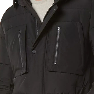 Veste matelassée en toile Duckie à col rond, prix de gros, nouvelle arrivée, logo personnalisé, patchwork, coupe ajustée, respirante, vente chaude pour hommes - Product Image 6