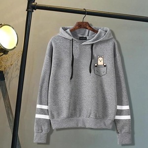 Otoño Invierno nueva moda sudadera de manga larga 100% algodón Top Alpaca estampado bolsillo Alpaca estampado Sudadera con capucha pulóveres - Product Image 5