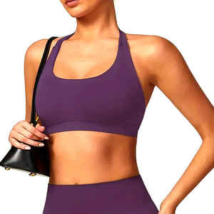 Soutien-gorge de sport personnalisé pour femmes Léger Stretch Cross-Back Activewear pour Yoga Gym réglable Fitness spandex Polyester Workout Bra - Product Image 1