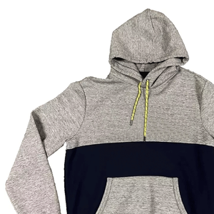 Sweat à capuche pour homme 100% coton uni Design colorblock d'hiver Coupe-vent et respirant Sweat à capuche tricoté personnalisé - Product Image 5