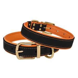 2024 Top vente produits pour animaux de compagnie solide collier de chien personnalisé laisse néoprène rembourré or luxe personnalisé collier de chien et laisse ensemble - Product Image 4