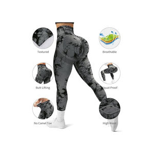 Personnalisé Nouveau Design Femmes Taille Haute Tie Dye Imprimé Leggins Femmes Fitness Serré Séchage Rapide Butt Lift Yoga Pantalon leggings - Product Image 5