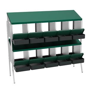 Solución Segura para Almacenamiento de Huevos: Caja de Nidificación Des Champs MG04D-L con <span class=keywords><strong>Ocho</strong></span> Compartimentos, Patas de Acero y Plástico PP - Product Image 4