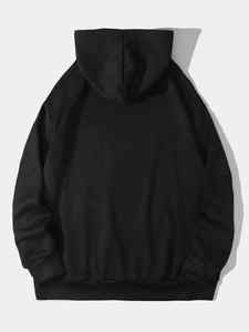 Sweat à capuche surdimensionné avec fermeture éclair et strass, en coton 100% lourd 500 g/m², écologique, délavé à l'acide, effet soleil délavé, logo personnalisé, pour l'hiver - Product Image 3