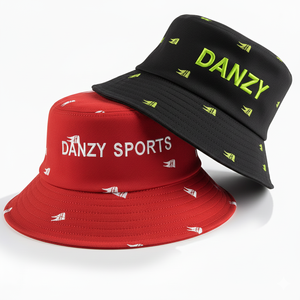 Chapeau de seau d'été noir en polyester personnalisé avec logo de designer imprimé, broderie 3D, impression en relief, motif animal, style image, extérieur - Product Image 6