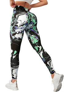 Leggings Deportivos de Cintura Alta con Estampado por Sublimación para Mujer, al por Mayor, para Gimnasio, Yoga, Entrenamiento, Correr, Fitness Casual - Product Image 5