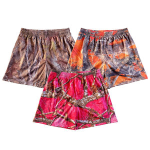 Shorts Deportivos Unisex Oscuros Sublimados al por Mayor, Shorts Básicos de Poliéster/Malla Sublimados, Directamente de Fábrica, Listos para Enviar - Product Image 1