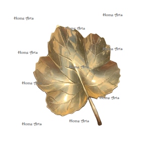 Plat à feuilles en laiton massif de couleur or avec collations de qualité supérieure Dates Plat de service pour la maison Restaurant utilisation - Product Image 1