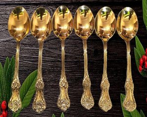 Cuillère en laiton artisanale pour la cuisine et la salle à manger, cuillère en laiton traditionnelle indienne pour la cuisine, cuillère à soupe et à thé de style antique à bas prix - Product Image 4