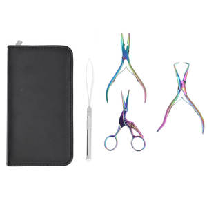 Kit de herramientas profesionales para extensiones de cabello, precios al por mayor hechos en fábrica, logotipo personalizado, alicates profesionales para extensiones de cabello, Kit de herramientas - Product Image 1