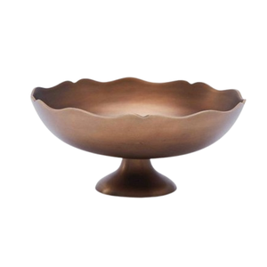 Bol de service alimentaire en aluminium en cuivre Décoration de table Dates Bols de fruits secs au chocolat Idéal pour les repas à la maison - Product Image 1