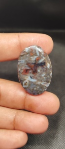 Cabochon en agate turque brun naturel pour la fabrication de bijoux |   Pierre d'agate polie en gros - Product Image 3